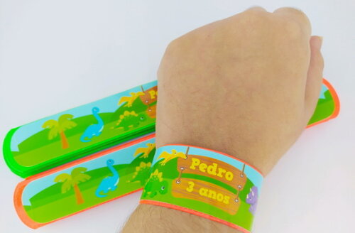 Pulseira Bate Enrola Dinossauros
