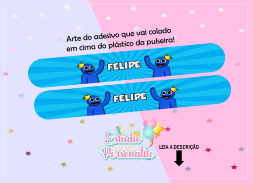 Pulseira Bate Enrola Rainbow Friends