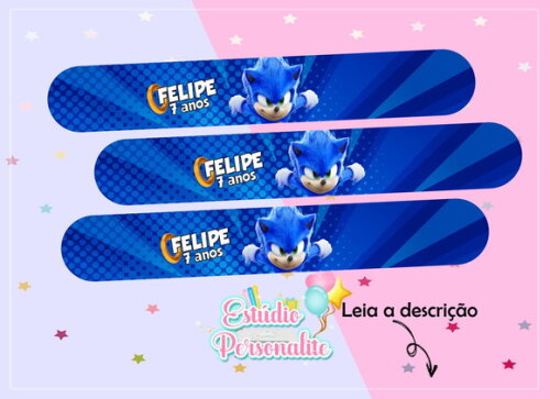 Pulseira Bate Enrola Sonic o Filme