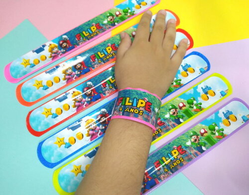 Pulseira Bate Enrola Super Mario Bros