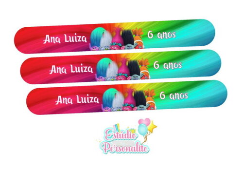 Pulseira Bate Enrola Trolls