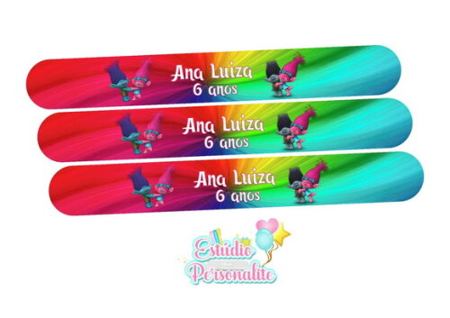 Pulseira Bate Enrola Trolls