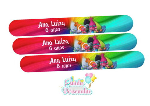 Pulseira Bate Enrola Trolls