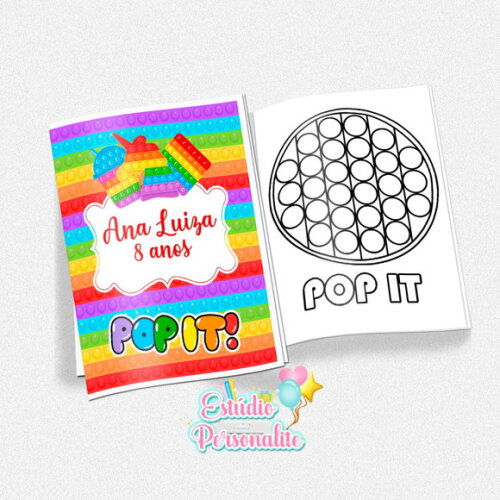 Revista de Colorir Fidget Toys Pop It