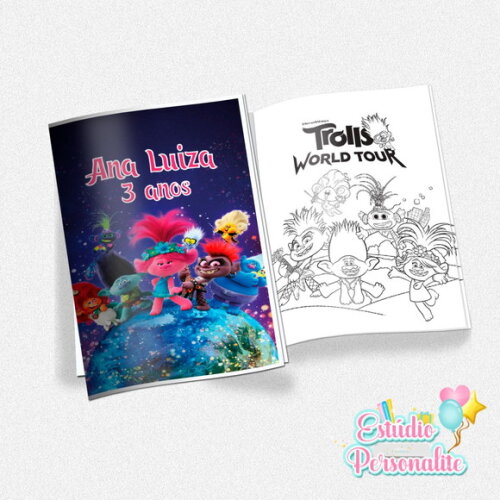 Revista de Colorir Trolls 2