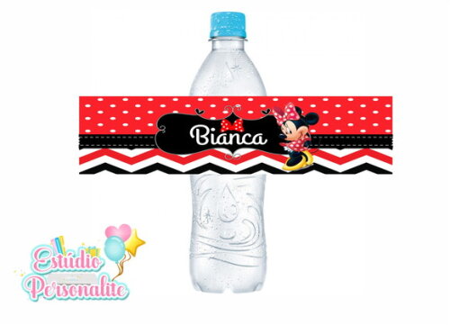 Rótulo Adesivo para Água Minnie