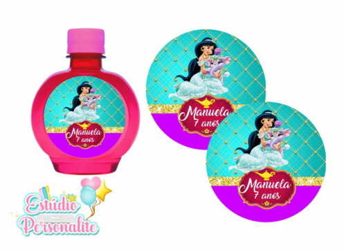 Rótulo adesivo para água ouro fino Jasmine