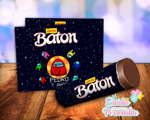 Rótulo adesivo para Baton Among Us