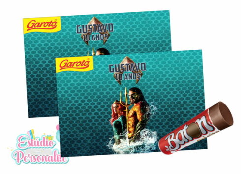 Rótulo Adesivo para Baton Aquaman