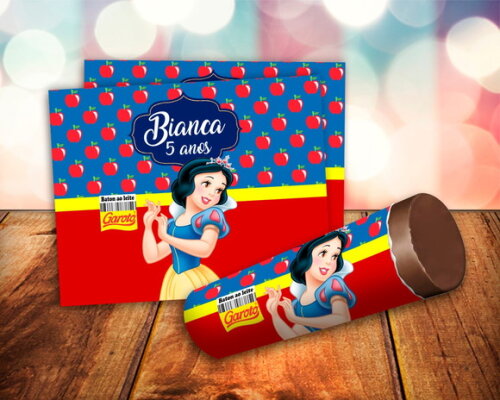 Rótulo Adesivo para baton Branca de Neve