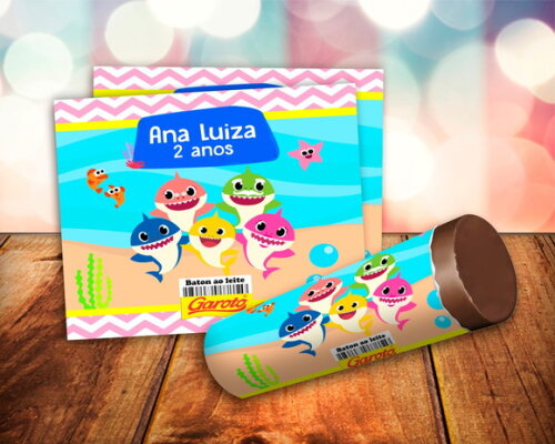 Rótulo Adesivo para Baton Baby Shark