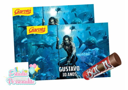 Rótulo Adesivo para Baton Aquaman
