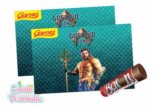 Rótulo Adesivo para Baton Aquaman
