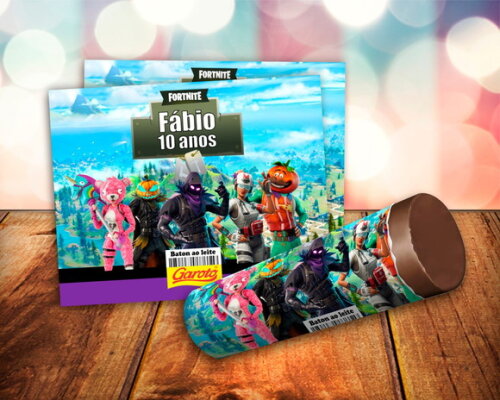 Rótulo Adesivo para Baton Fortnite