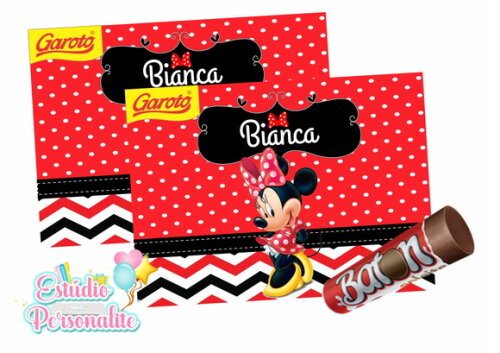 Rótulo Adesivo para Baton Minnie