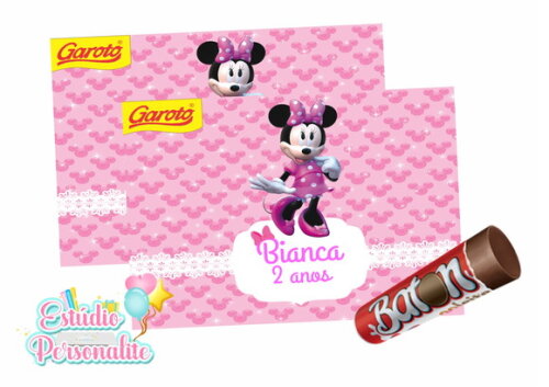 Rótulo Adesivo para Baton Minnie