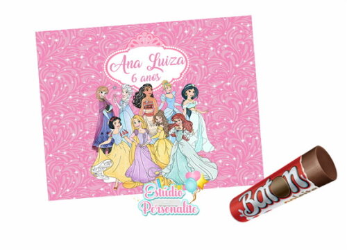 Rótulo Adesivo para Baton Princesas Disney