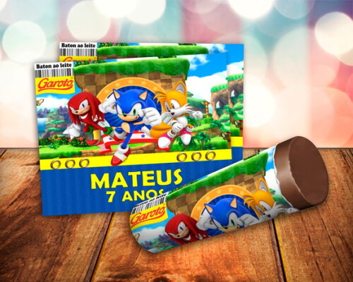 Rótulo adesivo para baton Sonic