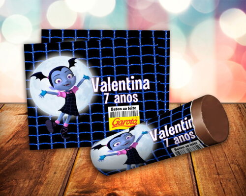 Rótulo Adesivo para Baton Vampirina