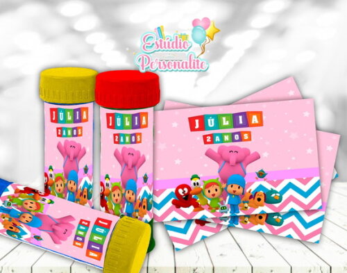 Rótulo adesivo para bolha de sabão Pocoyo