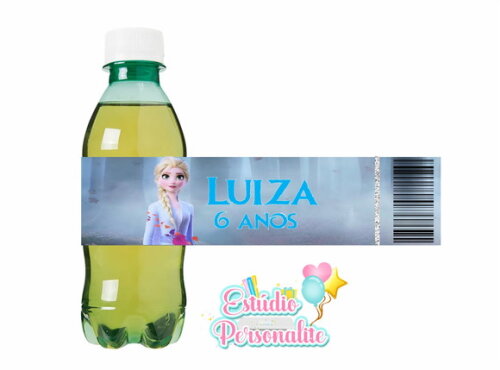 Rótulo adesivo para guaraná Frozen 2