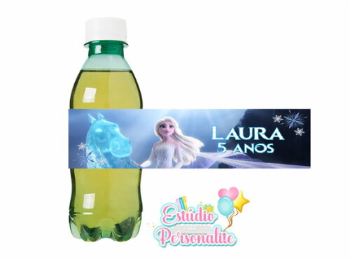 Rótulo adesivo para guaraná Frozen 2