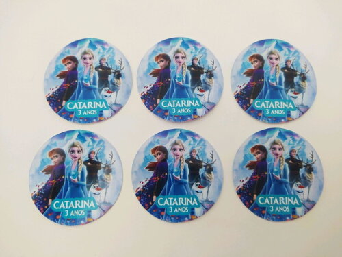Rótulo adesivo para latinha Frozen 2