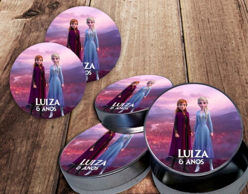 Rótulo adesivo para latinha Frozen 2