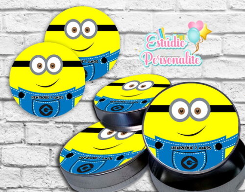 Rótulo Adesivo para Latinha Minions