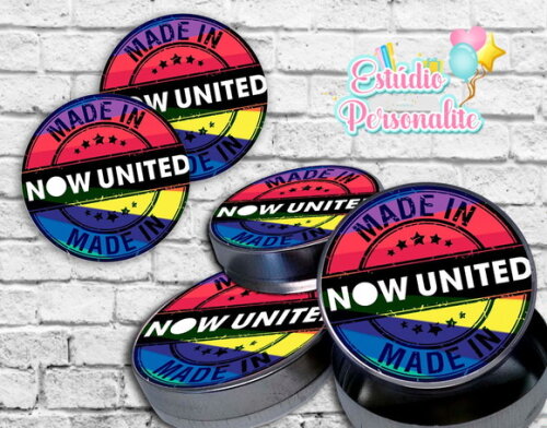 Rótulo adesivo para latinha Now United