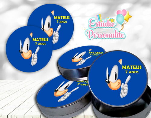 Rótulo Adesivo para Latinha Sonic