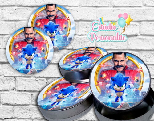 Rótulo Adesivo para Latinha Sonic o Filme