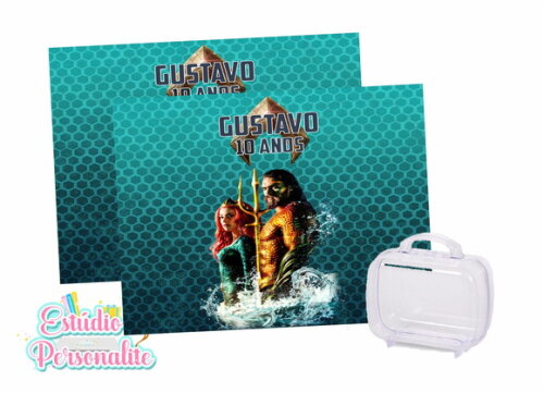 Rótulo Adesivo para Maletinha Aquaman
