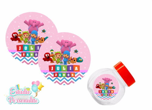 Rótulo Adesivo para Mini Baleiro Pocoyo
