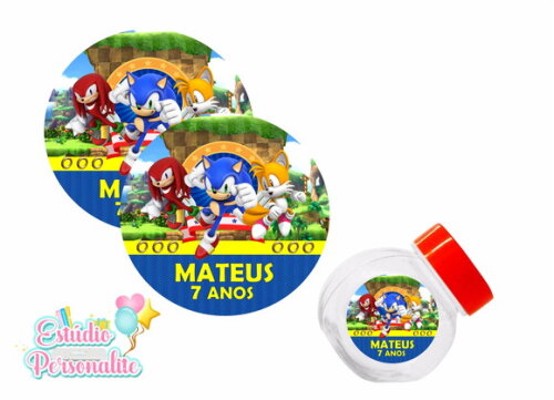 Rótulo adesivo para mini baleiro Sonic