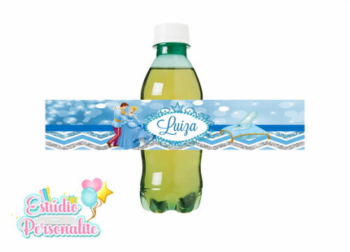 Rótulo Adesivo para Refrigerante Cinderela