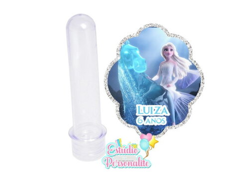 Rótulo adesivo para tubete Frozen 2