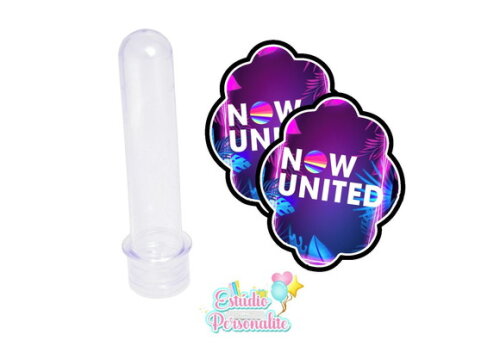 Rótulo adesivo para tubete Now United