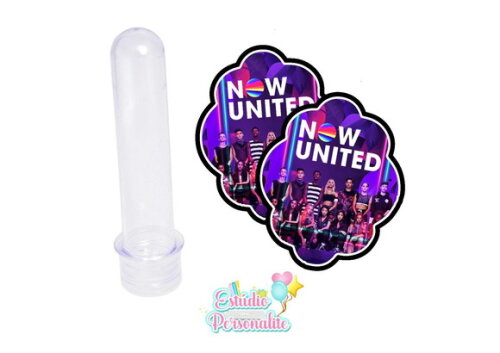 Rótulo adesivo para tubete Now United