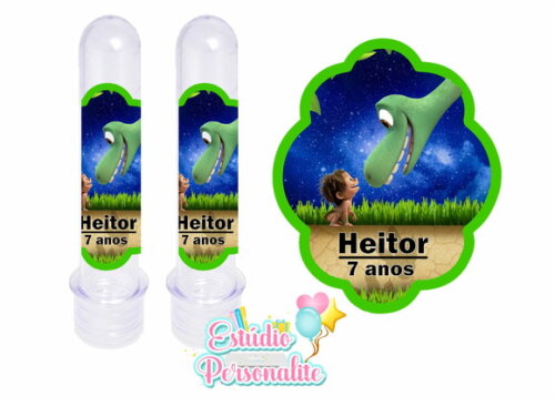 Rótulo Adesivo para Tubete O Bom Dinossauro