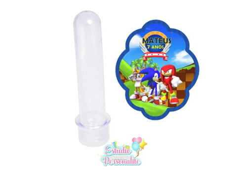 Rótulo adesivo para tubete Sonic