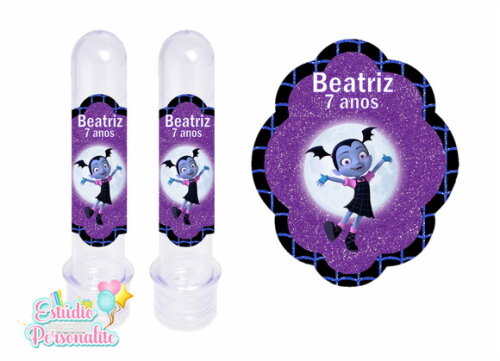 Rótulo Adesivo para Tubete Vampirina