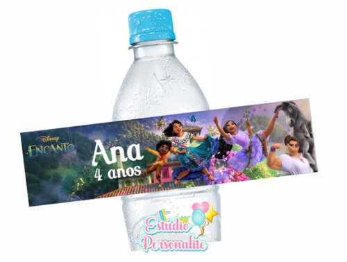 Rótulo para Água Encanto Disney