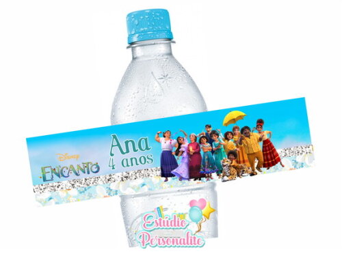 Rótulo para Água Encanto Disney