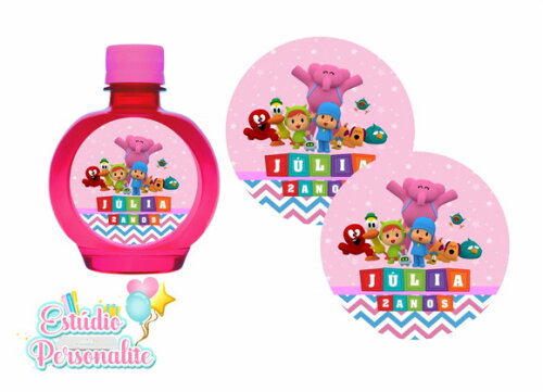 Rótulo para água ouro fino Pocoyo