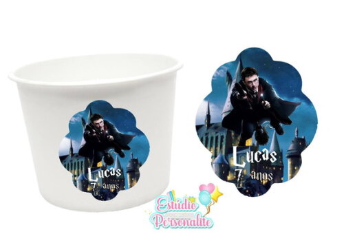 Rótulo para Balde de Pipoca Harry Potter
