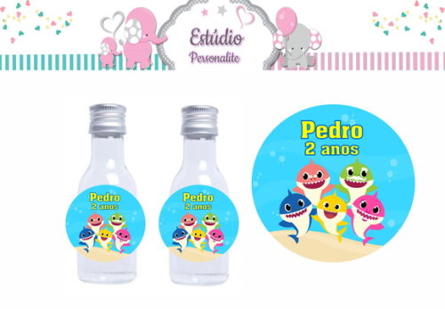 Rótulo para Garrafinha Baby Shark