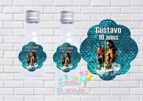 Rótulo para Garrafinha Aquaman