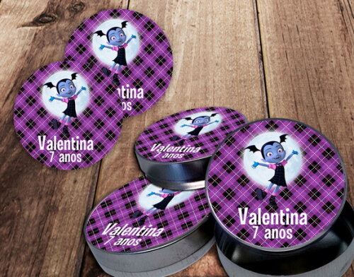 Rótulo para latinha Vampirina