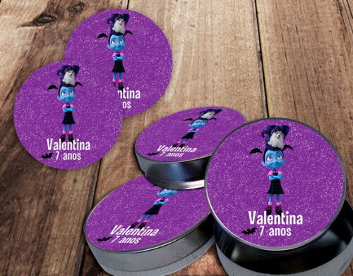 Rótulo para latinha Vampirina